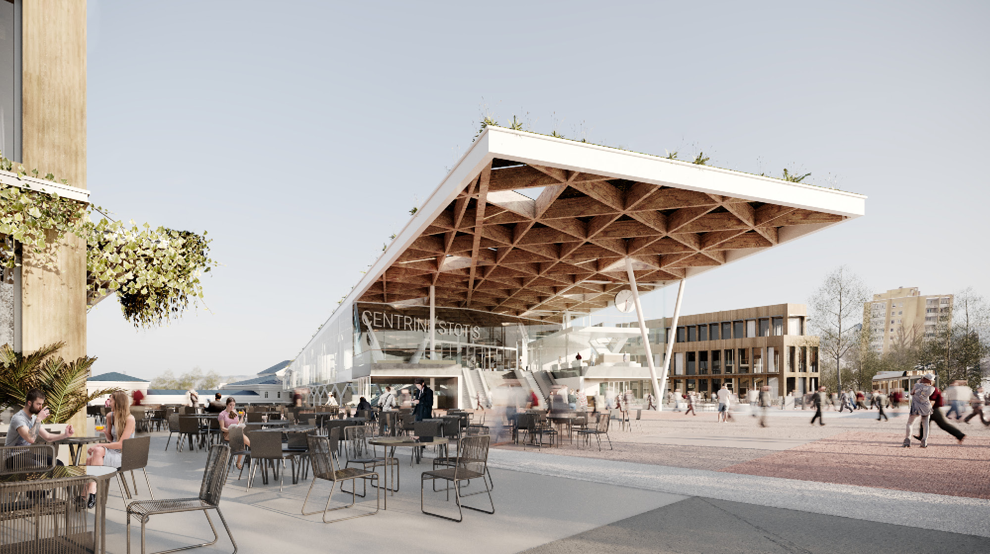 Vilnius station district: new urban bridge